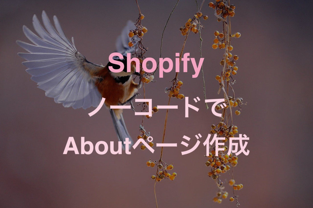 [Shopify] ノーコードのPageFlyアプリでAboutページを作る方法