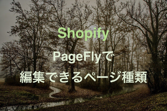 [Shopify] PageFlyアプリでノーコード編集できる6つのページ種類タイプまとめ