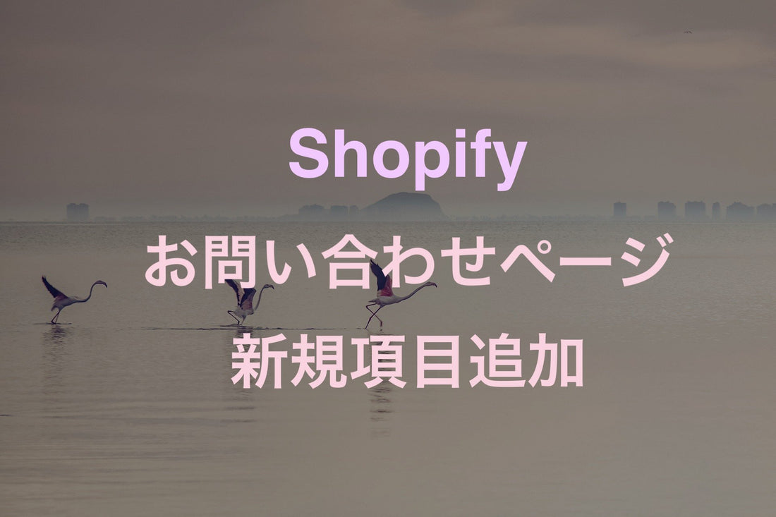 [Shopify]コンタクトフォームに新項目を追加する、必須項目にする方法 - EC PENGUIN
